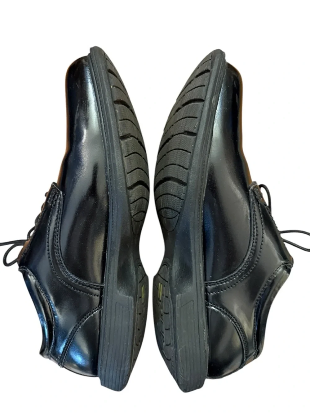 Nunn Bush Kore Comfort Black Patent Leather Oxford Shoes Slip Resistant 11M Work